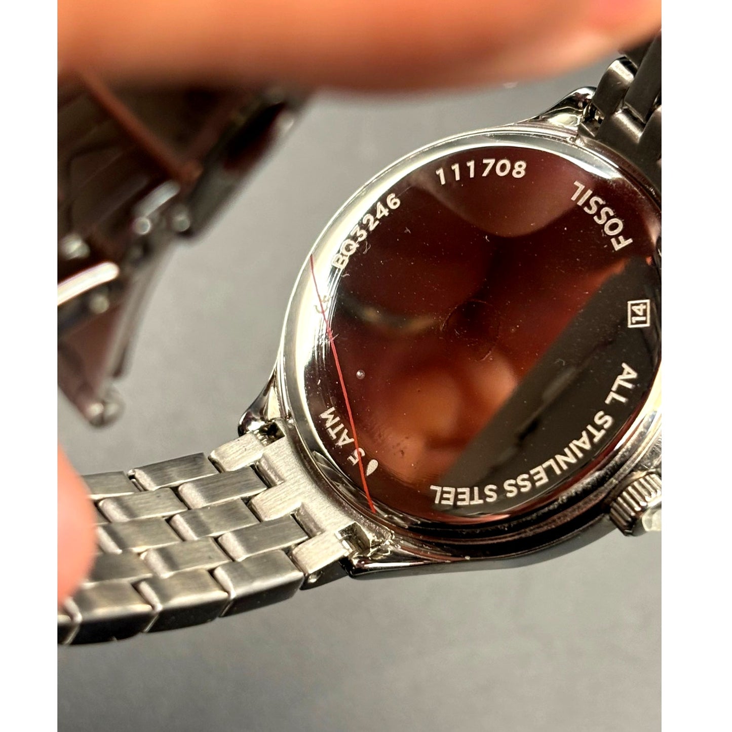 Fossil BQ3246 Women’s 35mm Black Dial Stainless Steel Bracelet Watch NIBWT