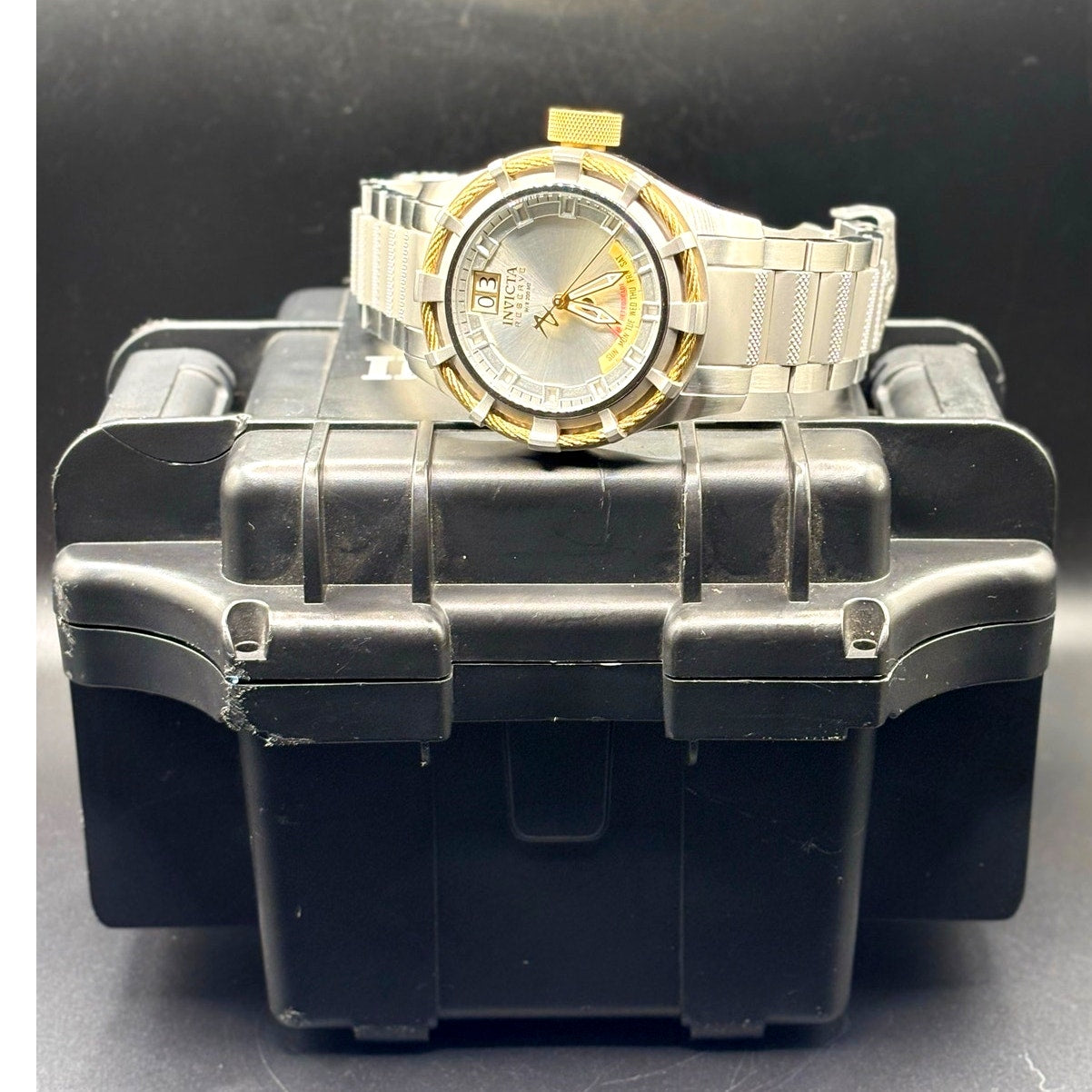 Invicta Reserve Bolt 1578 Swiss Made Retrograde Day 50mm Steel Watch Case