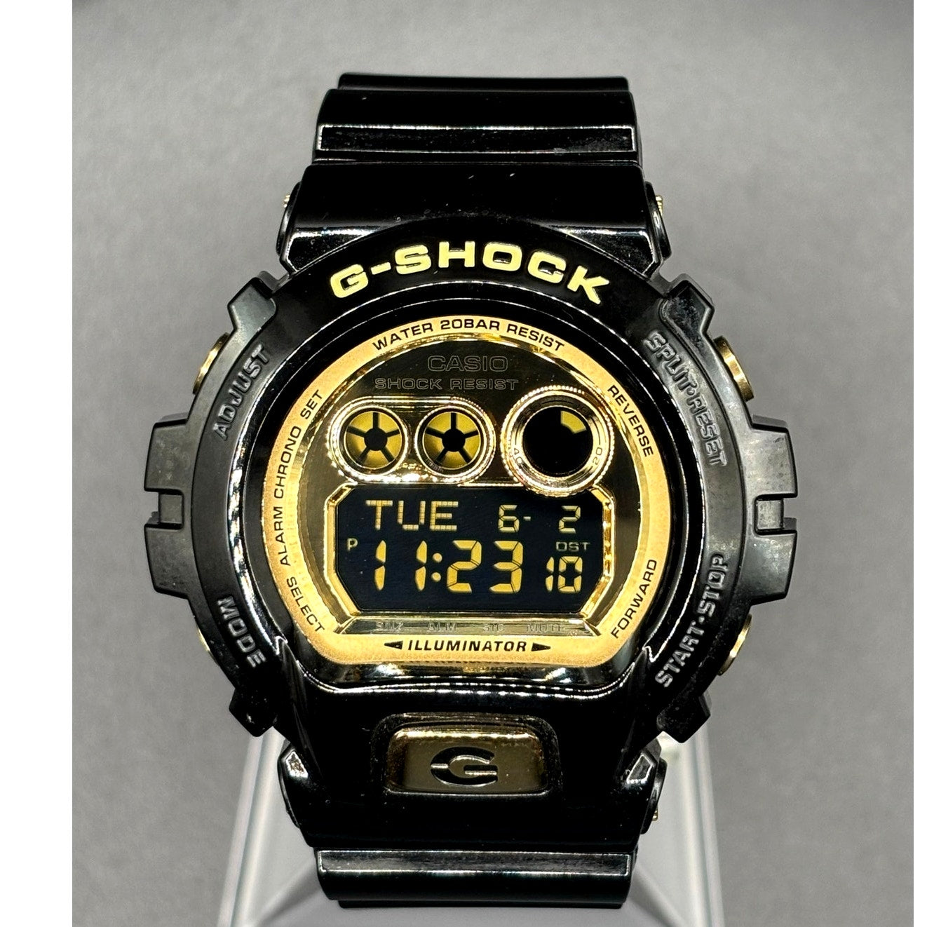 Casio G-Shock GD-X6900FB-1 Black Gold Mirror Dial XL Watch Full Set NIB