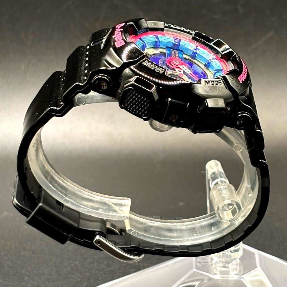 Casio Baby-G BA-112-1A Analog Digital Black Multicolor Watch 100M Discontinued