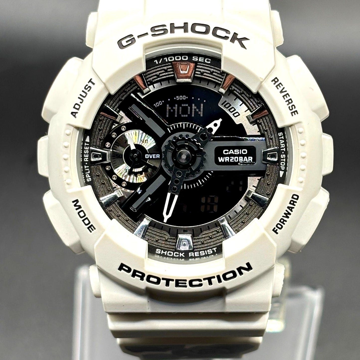 Casio G-Shock GMA-S110F-7A Tribal Rose White Analog Digital Women's Watch NIB
