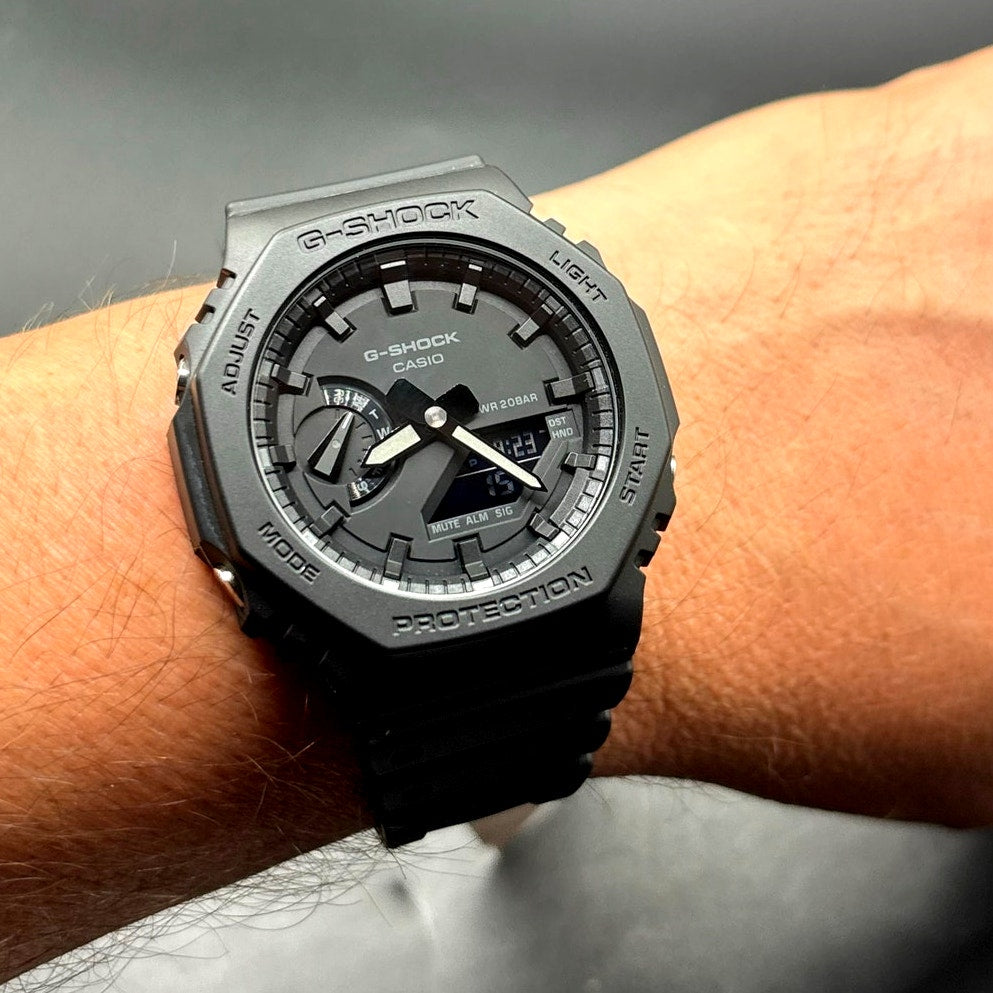 Casio G-Shock GA2100-1A1 Monochrome Black Carbon Core Analog Digital Men’s Watch