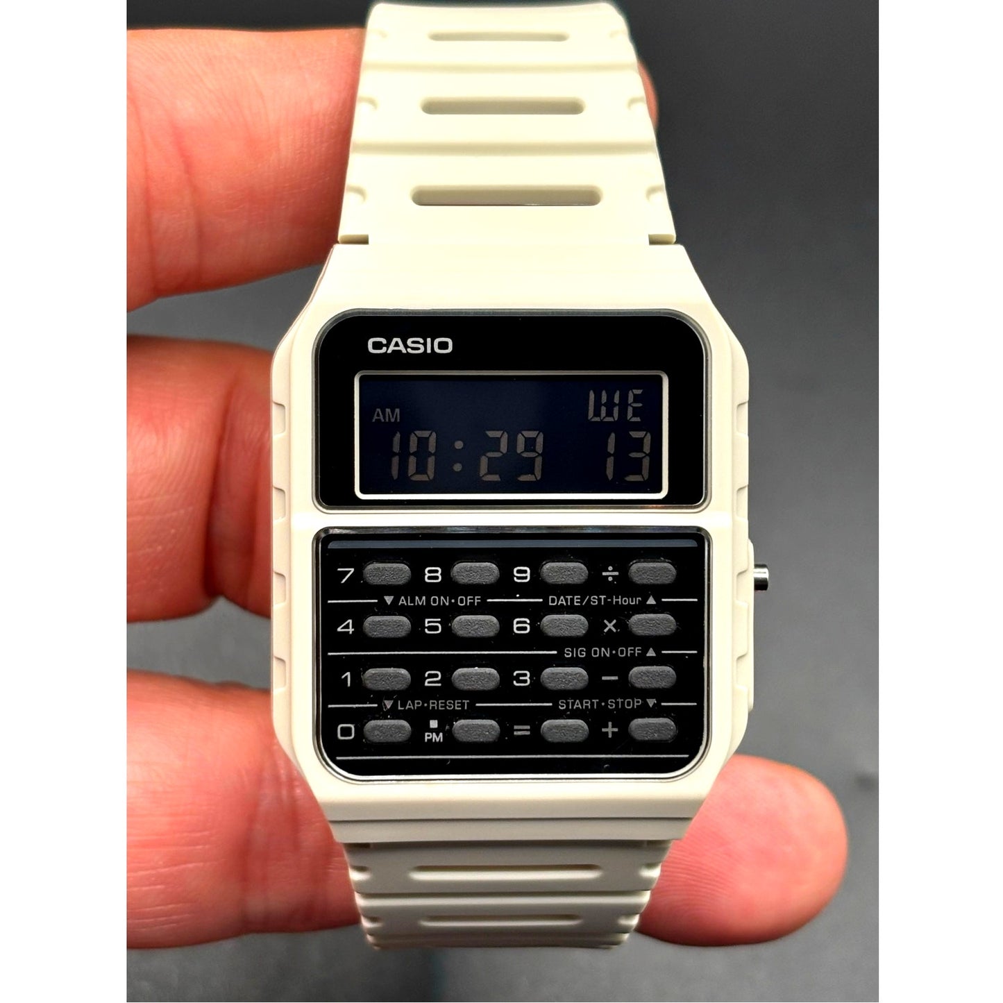 Casio CA53WF-8B Data Bank Retro Calculator Vintage White Resin Digital Watch