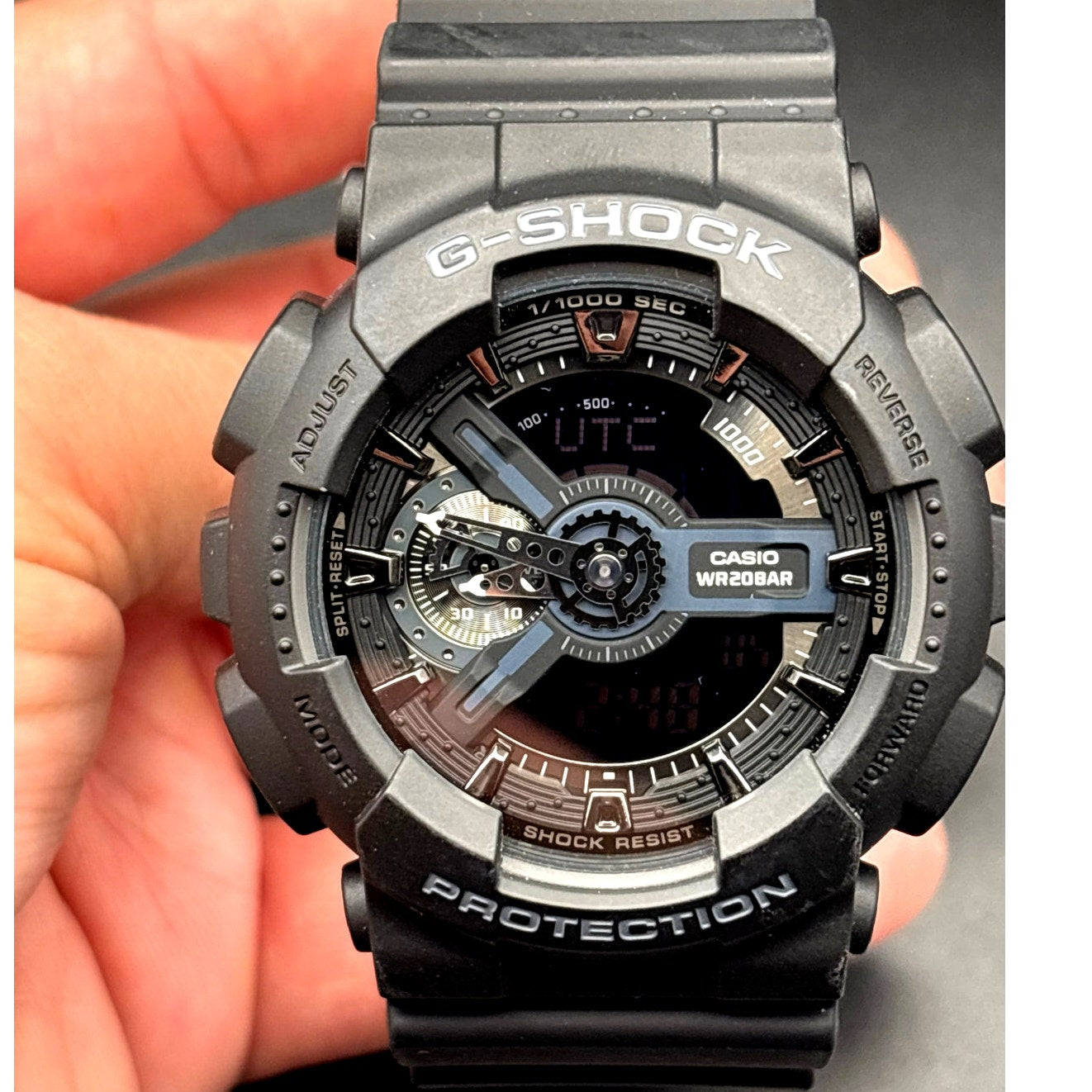 Casio G Shock GA 110 1B Black Analog Digital 200M Mens Watch NIBWT