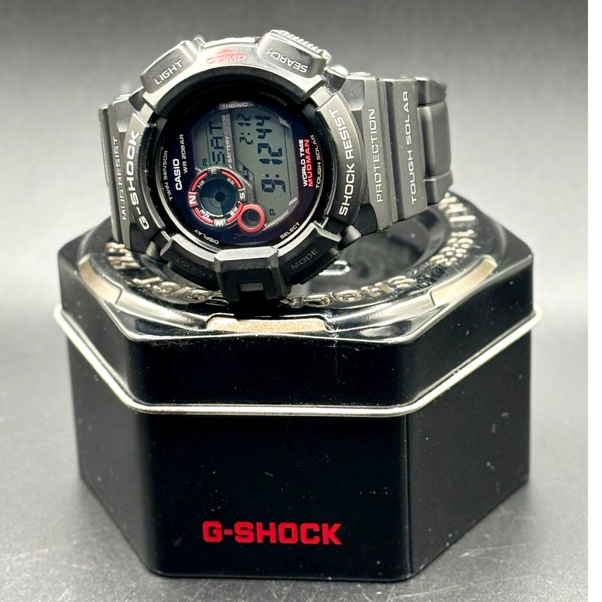 Casio G-Shock Mudman G9300-1 Tough Solar Twin Sensor Digital Men's Watch