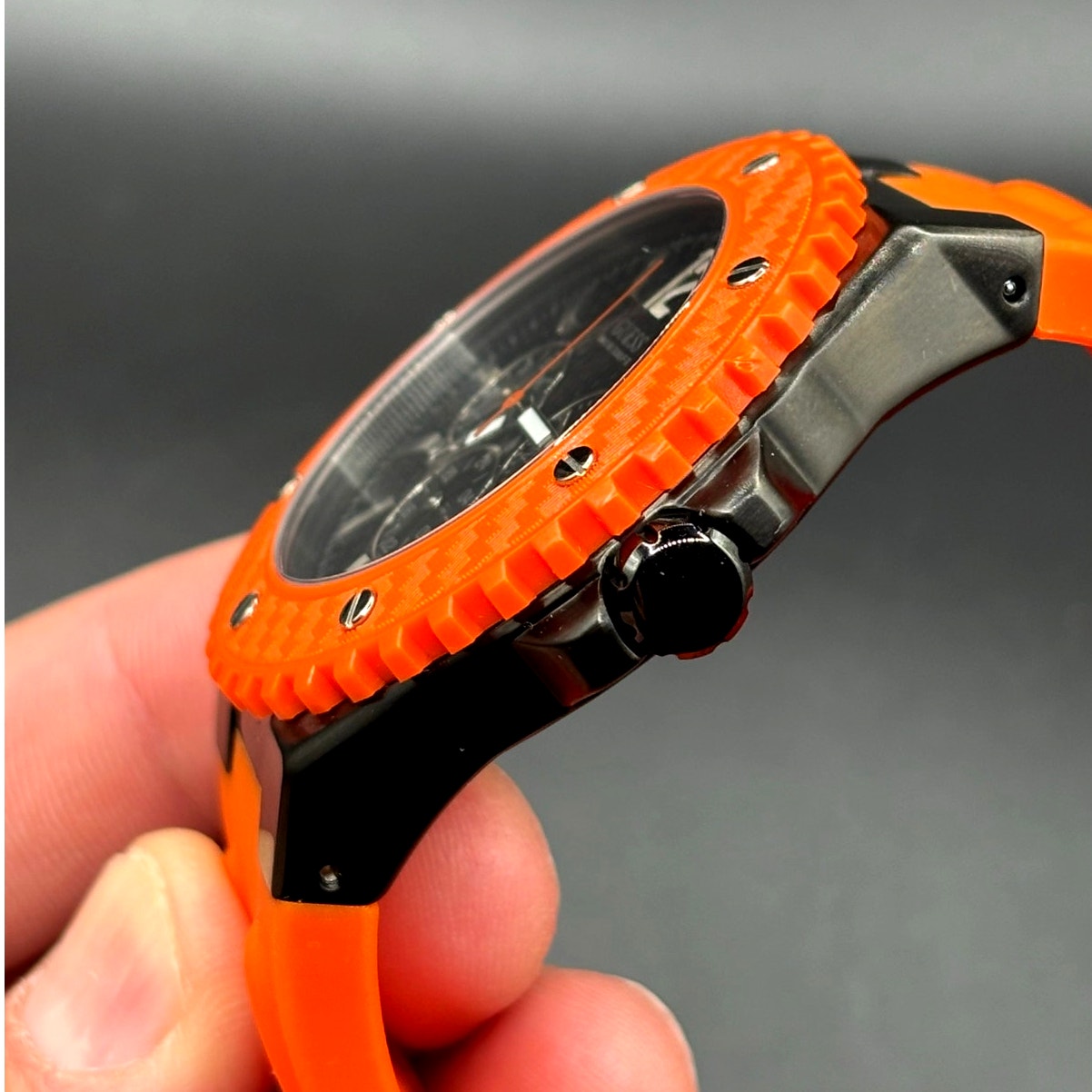 Guess Overdrive W11619G4 Orange 45mm Multifunction Men’s Watch 100M