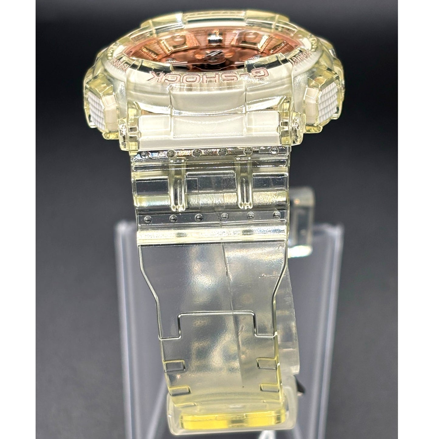 Casio G-Shock GMAS120SR-7A Women's Rose Gold Skeleton Analog Digital Watch NIBWT
