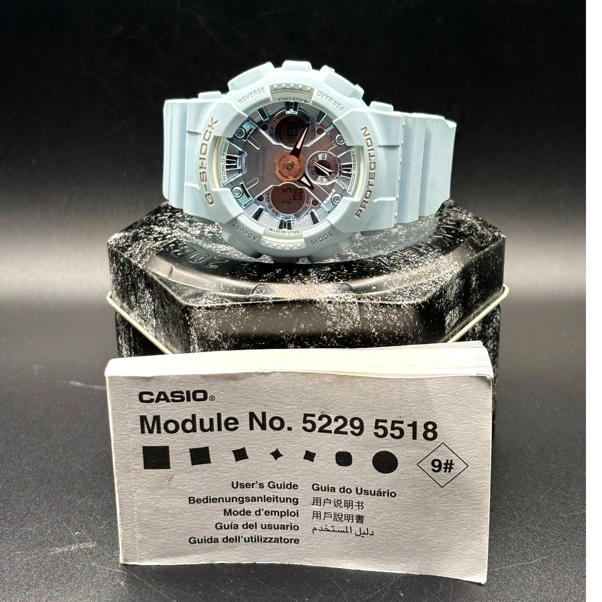 Casio G-Shock GMA-S120DP-2A S-Series Pastel Blue Analog Digital Women's Watch