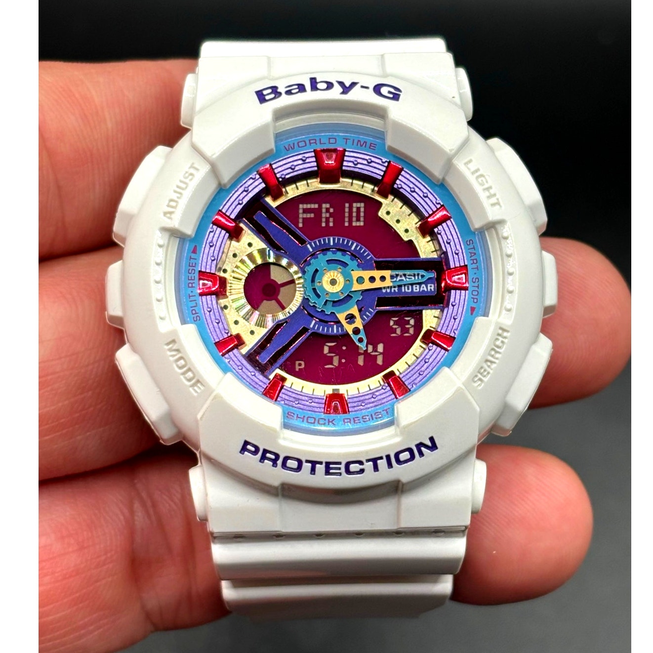Casio Baby-G BA112-7A White Analog Digital Women's Watch NIB Discontinued