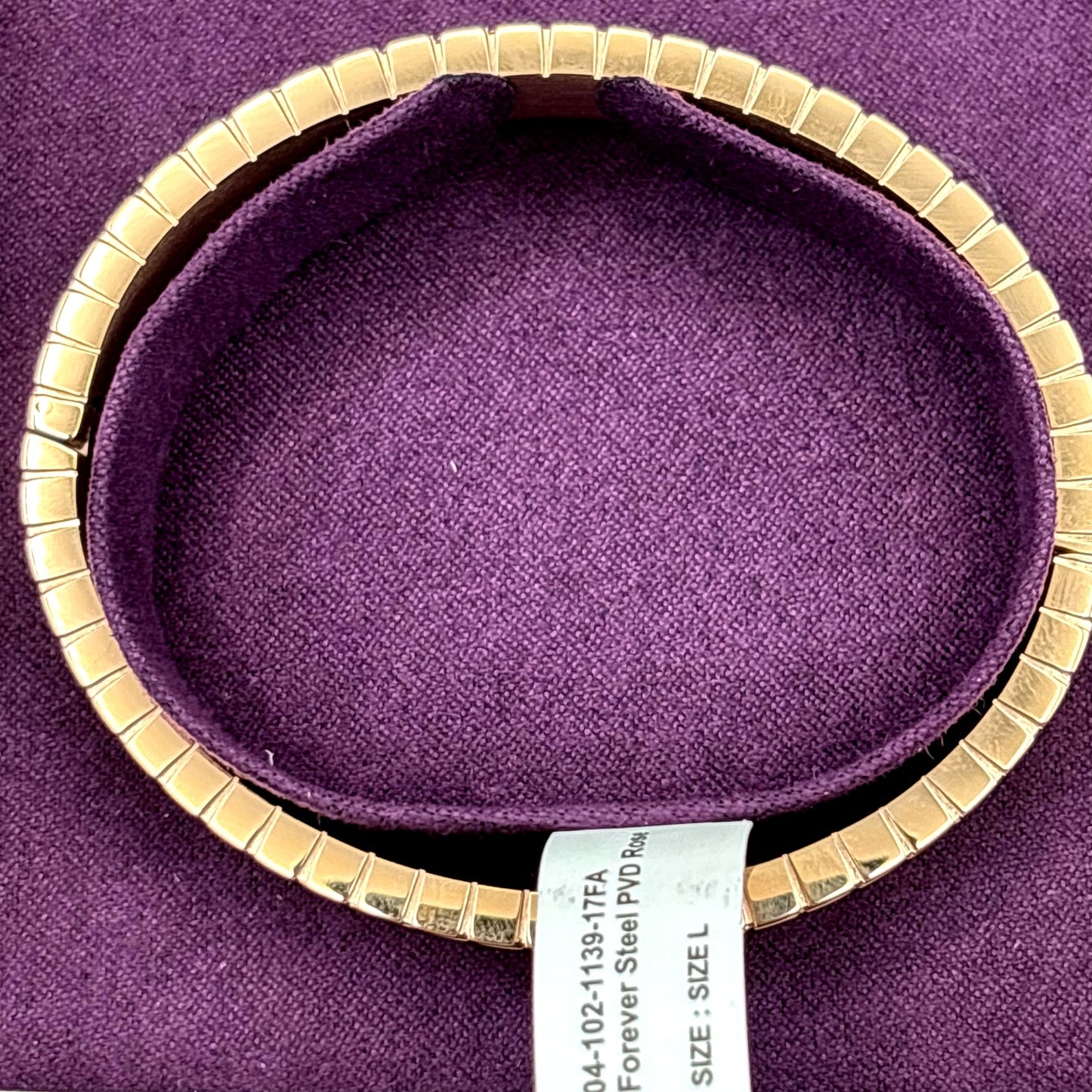 Charriol FAITH Stainless Steel & Rose Gold PVD Cable Bracelet 04-102-1139-17FA
