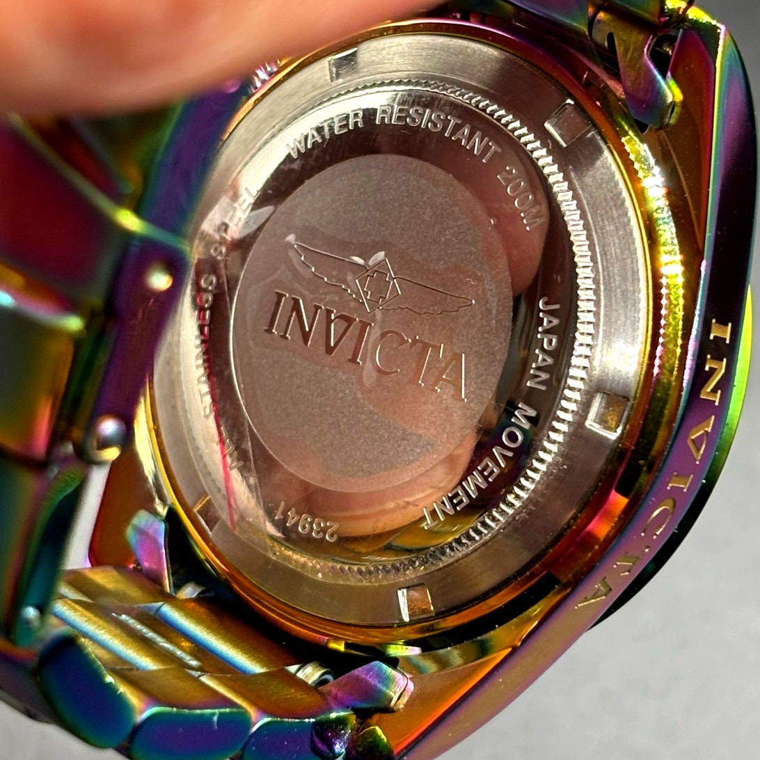 Invicta Speedway 23941 Rainbow MOP Chronograph 40mm Unisex Watch NIB