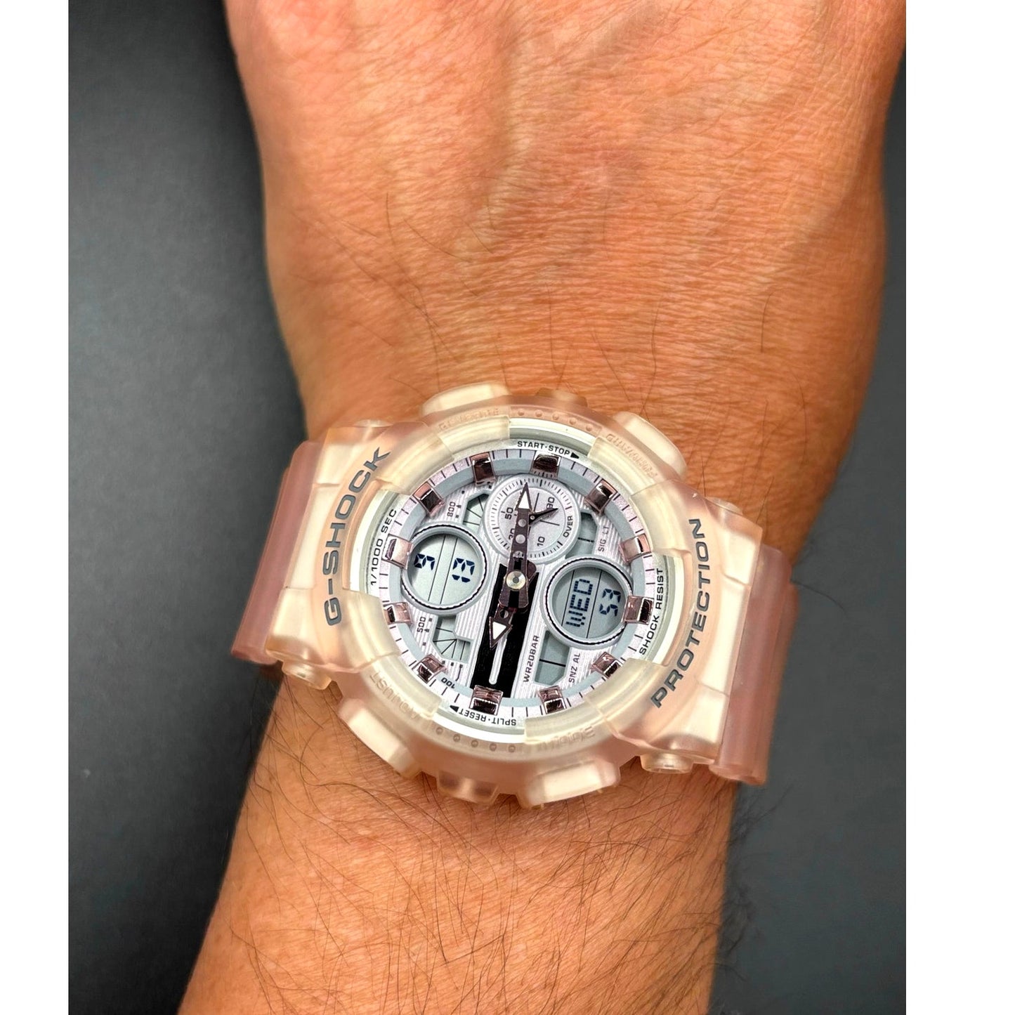 Casio G-Shock GMA-S140NP-4A Clear Pink Analog Digital Women's Watch NIB