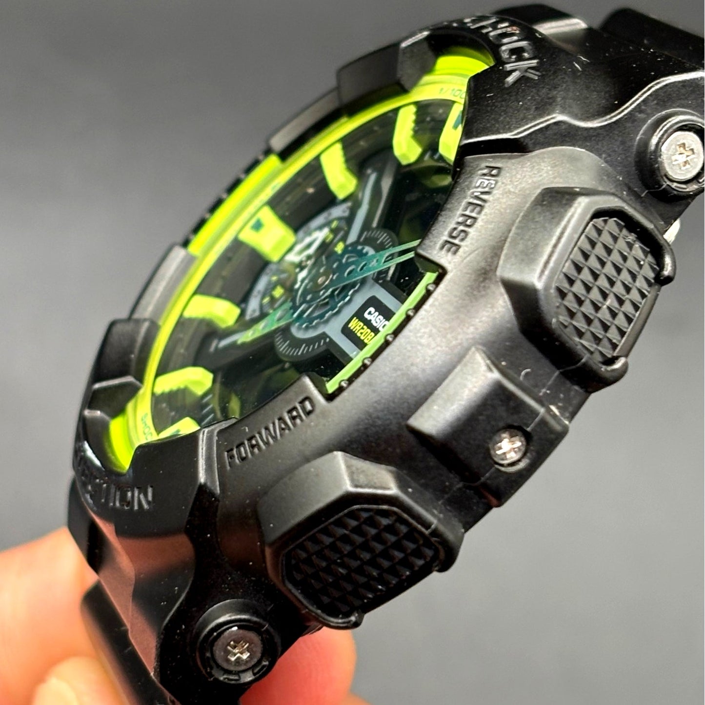Casio G-Shock GA-110LY-1A Sporty Illumi Lime Black Analog Digital Men's Watch
