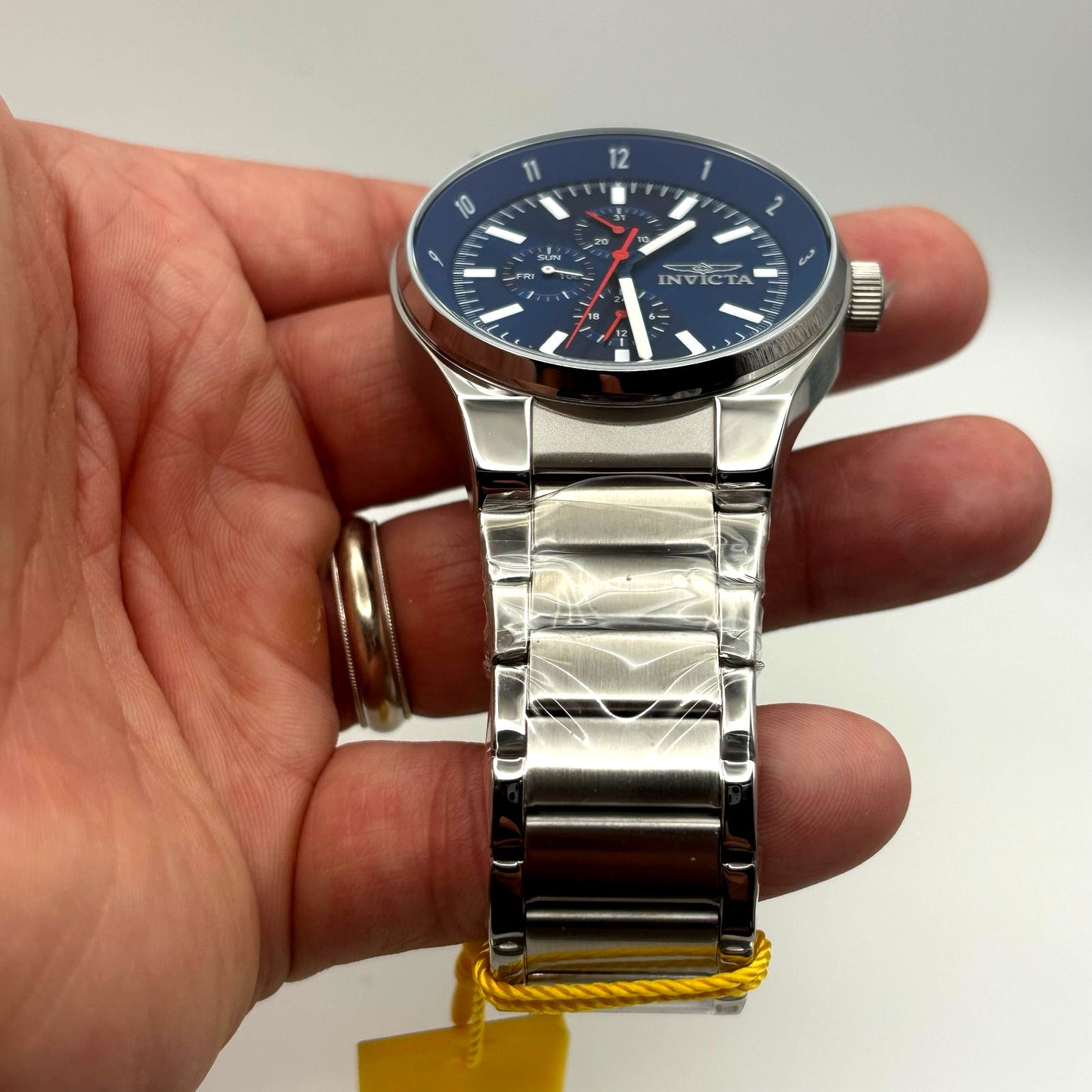 Invicta Racing 47548 Mens 44mm Stainless Steel Blue Dial Quartz 50m NIBWT