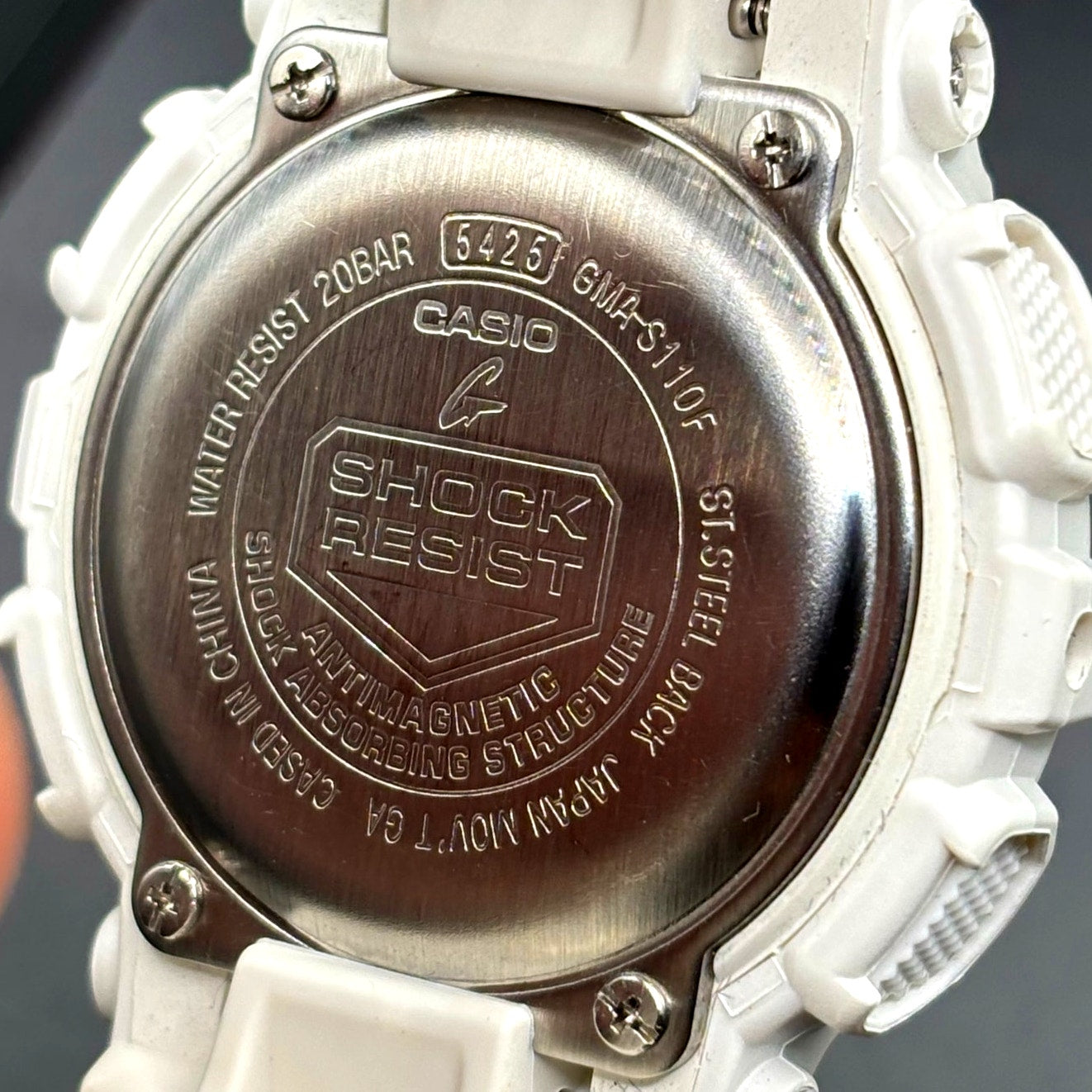 Casio G-Shock GMA-S110F-7A Tribal Rose White Analog Digital Women's Watch NIB