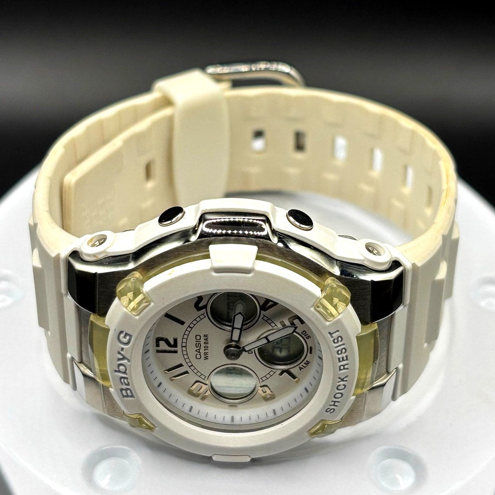 Casio Baby-G BGA110-7B Analog Digital White Women’s Watch Discontinued