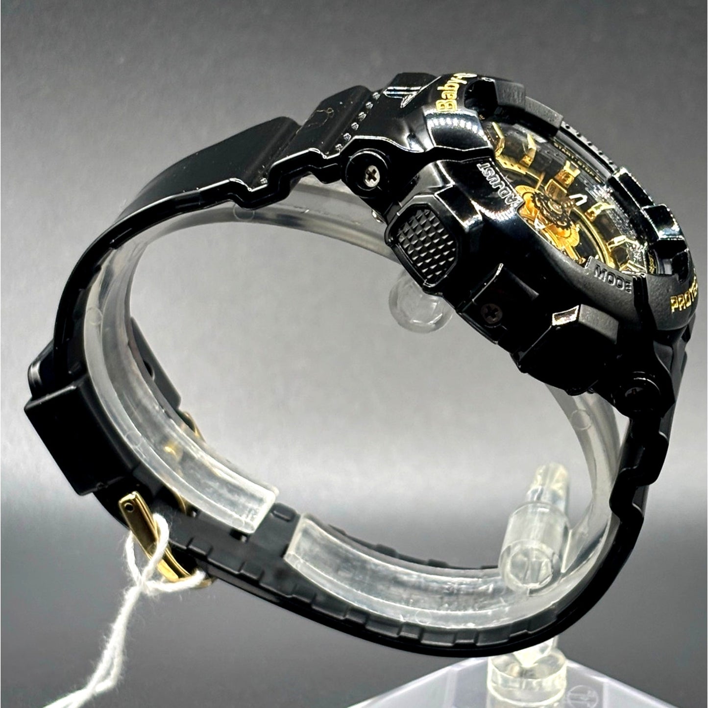 Casio Baby-G BA110-1A Black Metallic Gold Analog Digital Women's Watch NIB