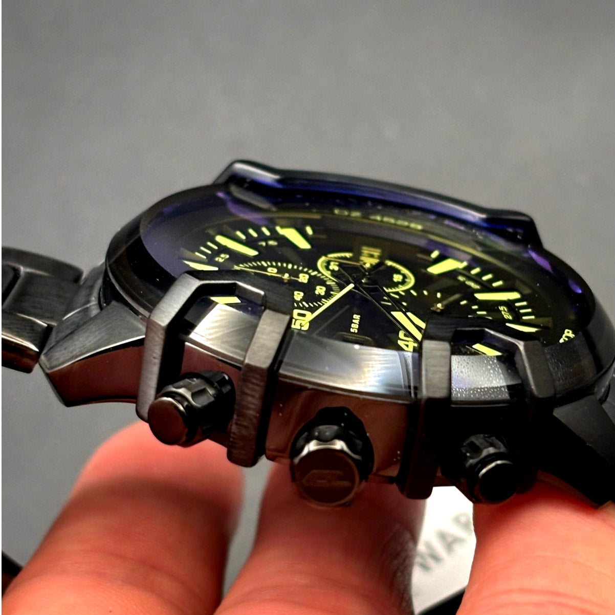 Diesel DZ4529 Griffed Men's Black Stainless Steel 48mm Chronograph Watch NIBWT