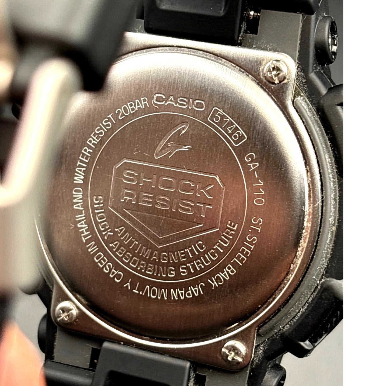 Casio G-Shock GA110-1B Men’s Black Analog-Digital 200M Watch NIBWT