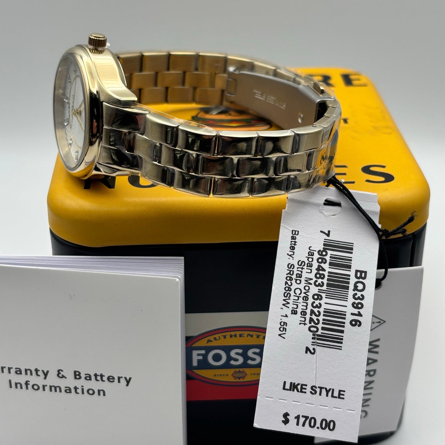 Fossil BQ3916 Women’s Modern Sophisticate 30mm Gold-Tone Stainless Steel – NWBT