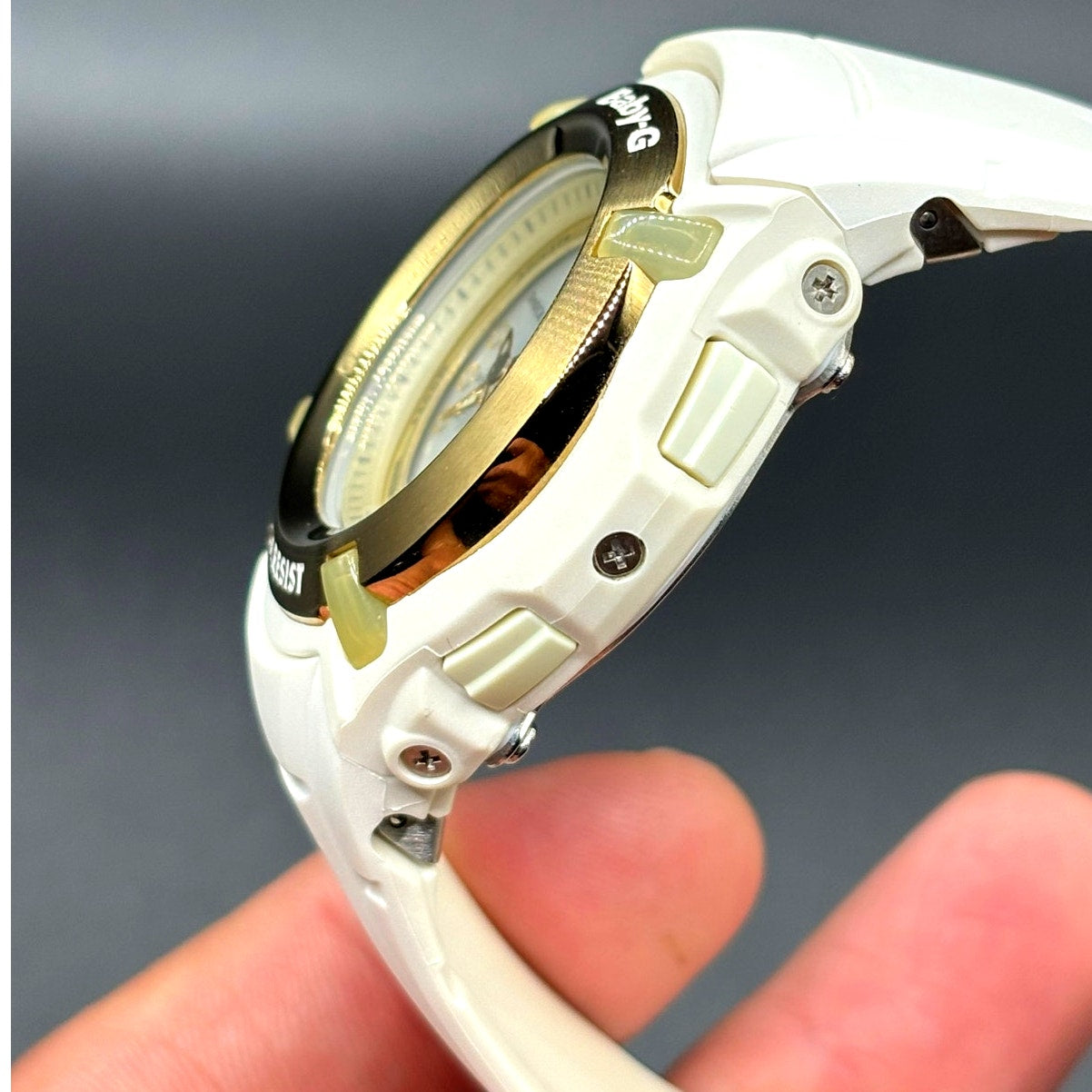 Casio Baby-G BG-70LV-7E LOV-06 Beige Gold Ana-Digi Display Watch Vintage