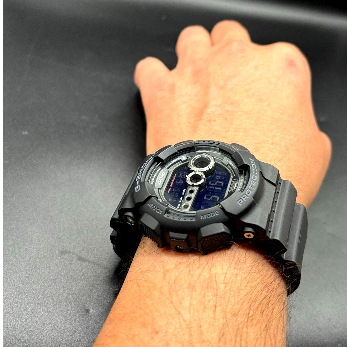 Casio G-Shock GD100-1B Black Digital High Brightness World Time 200M Watch NIB