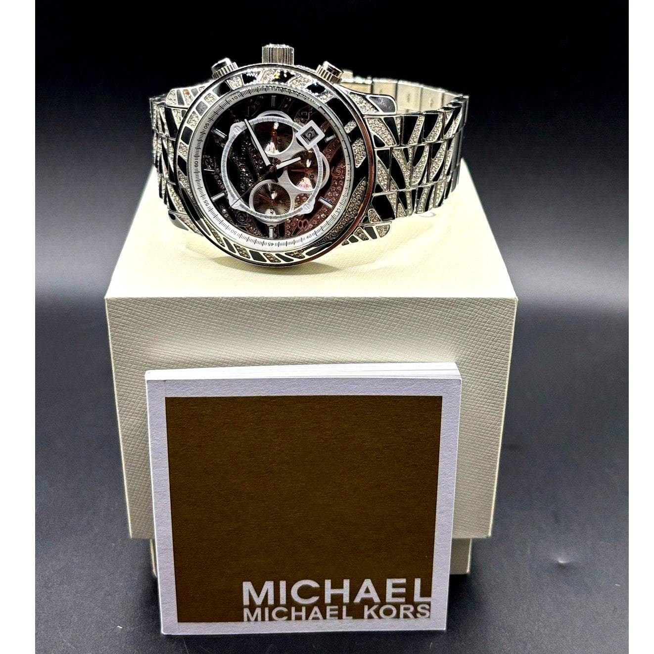 Michael Kors MK6889 Oversized Runway Glitz Chronograph Unisex Watch 45mm