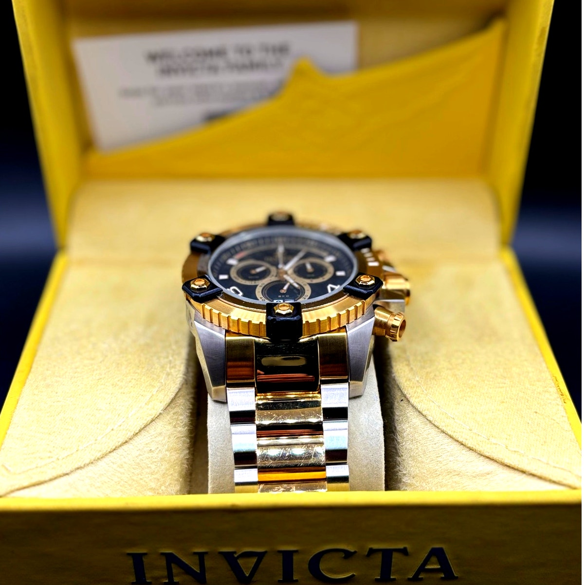 Invicta 0337 Reserve Arsenal Swiss Made Chronograph 56mm Two Tone Men's Watch