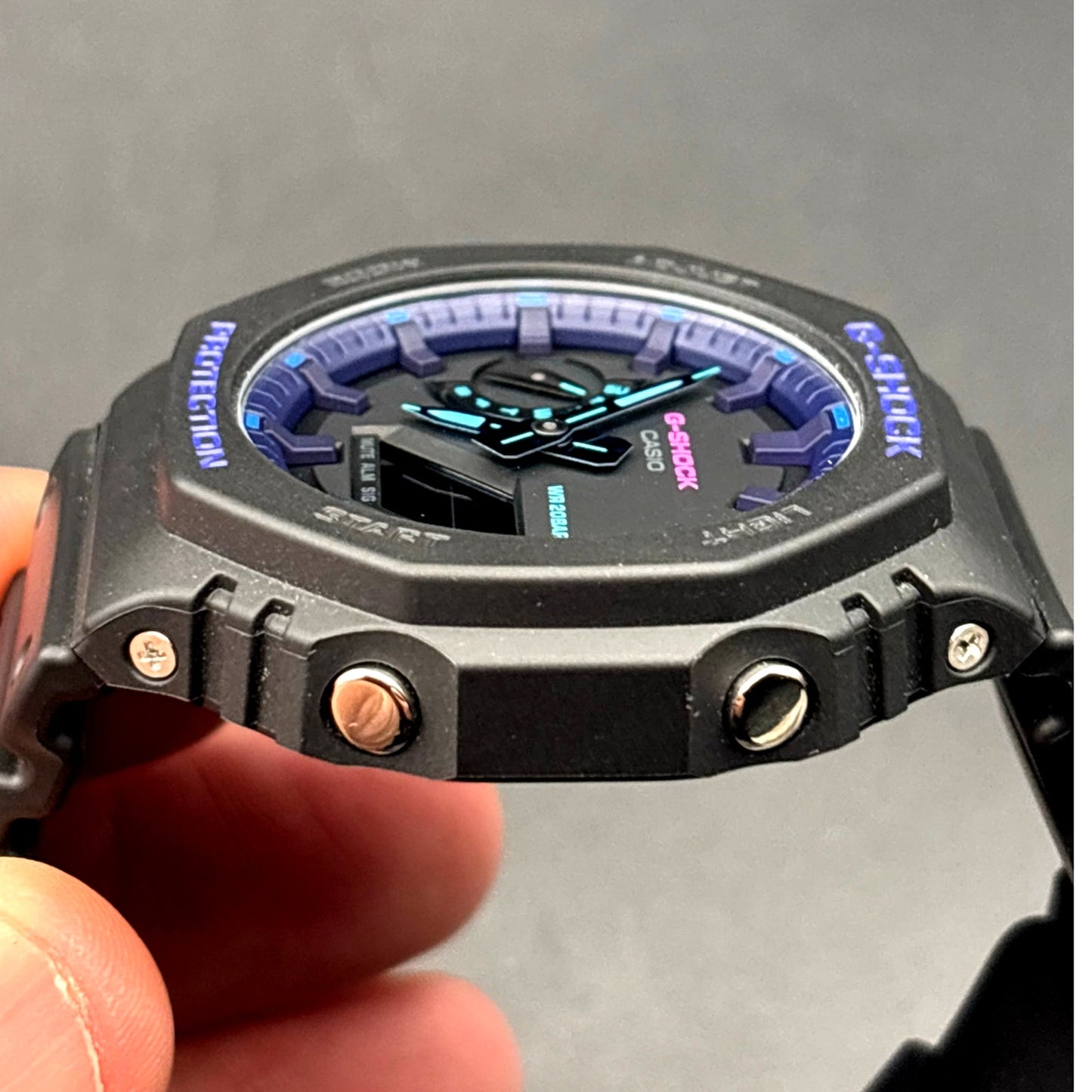 Casio G-Shock GA2100VB-1A CasiOak Virtual World Carbon Core Men's Ana-Digi Watch