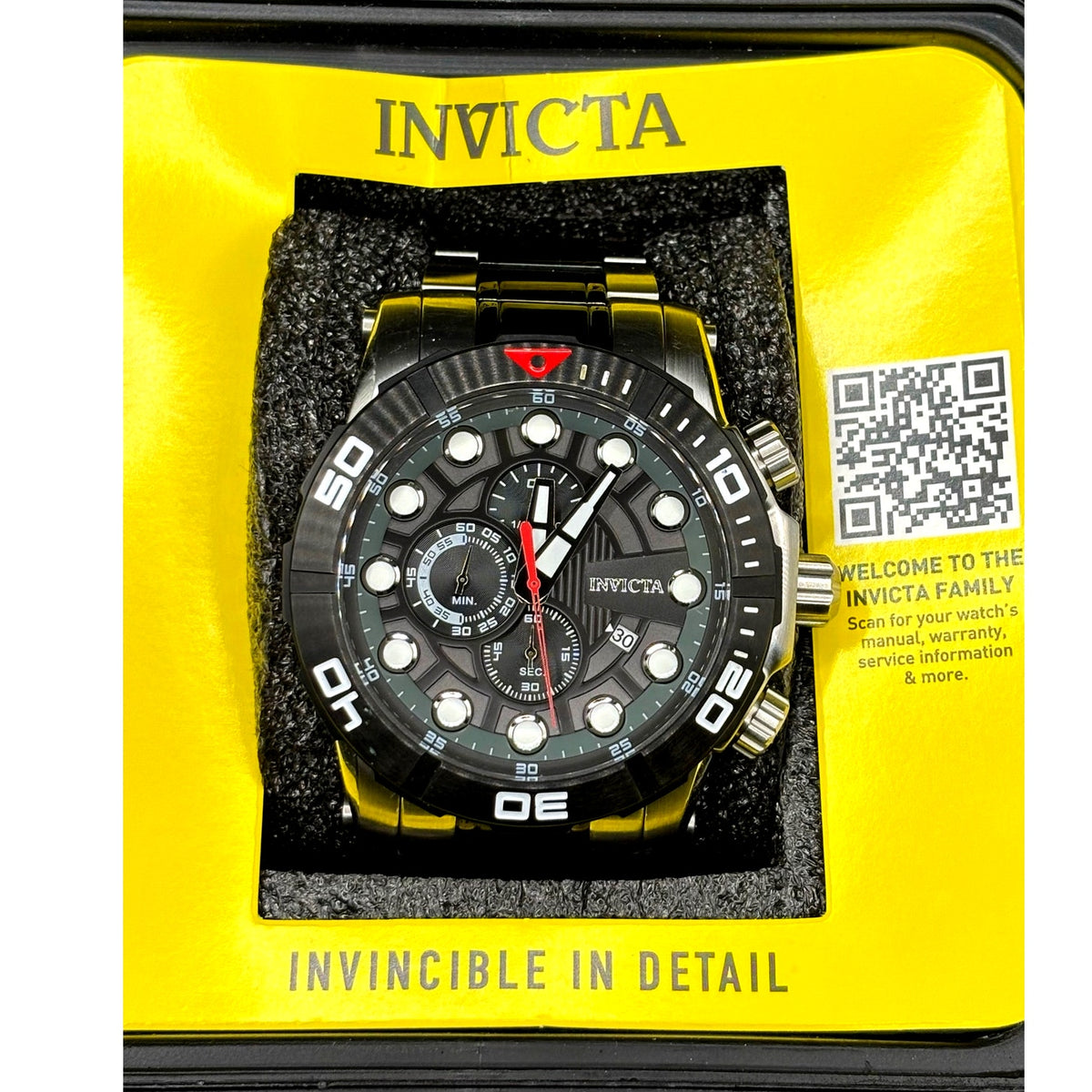 Invicta Sea Hunter 28263 Chronograph Black Steel 54mm Men’s Quartz Watch