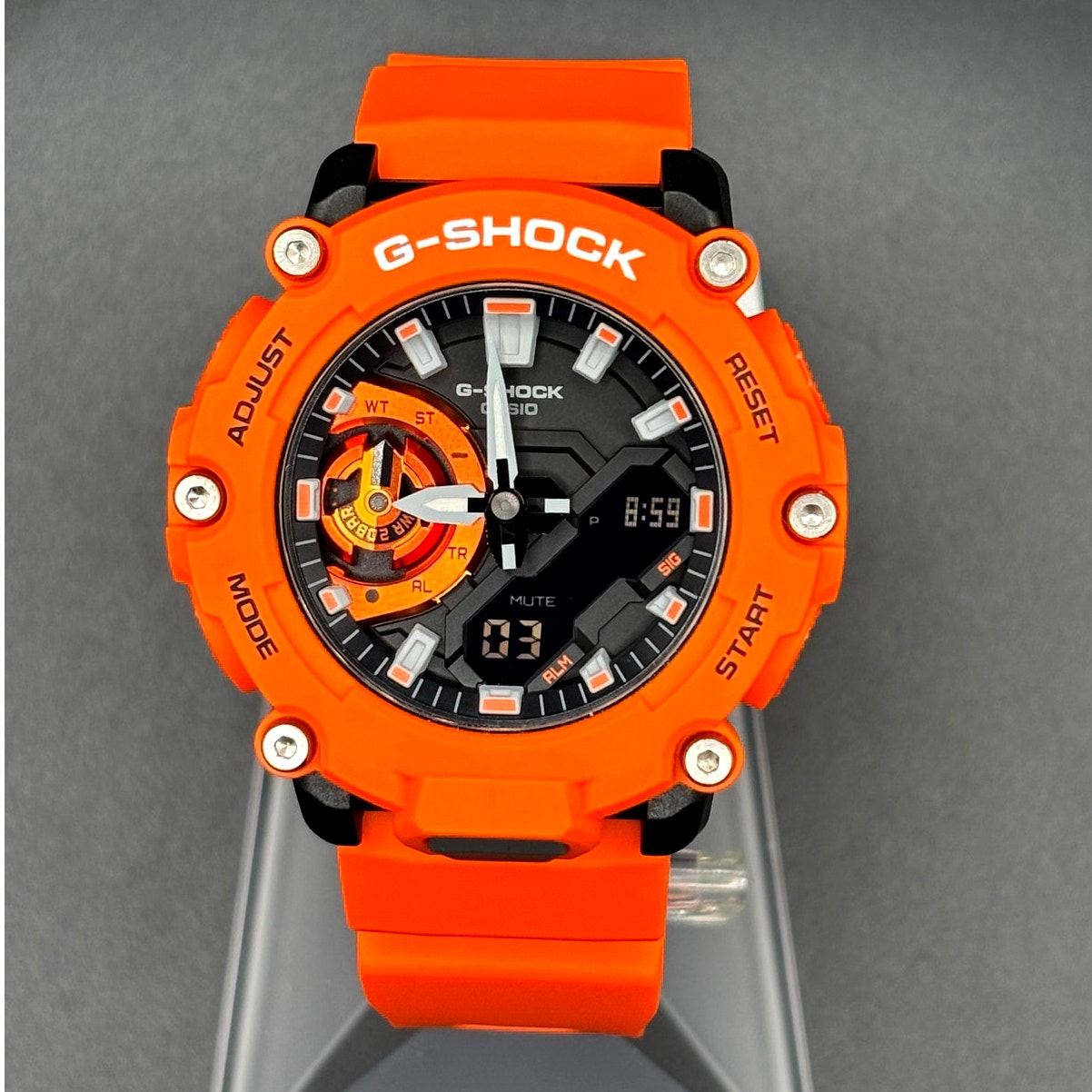 Casio G-Shock GA-2200M-4A Carbon Core Guard Orange Analog Digital Watch