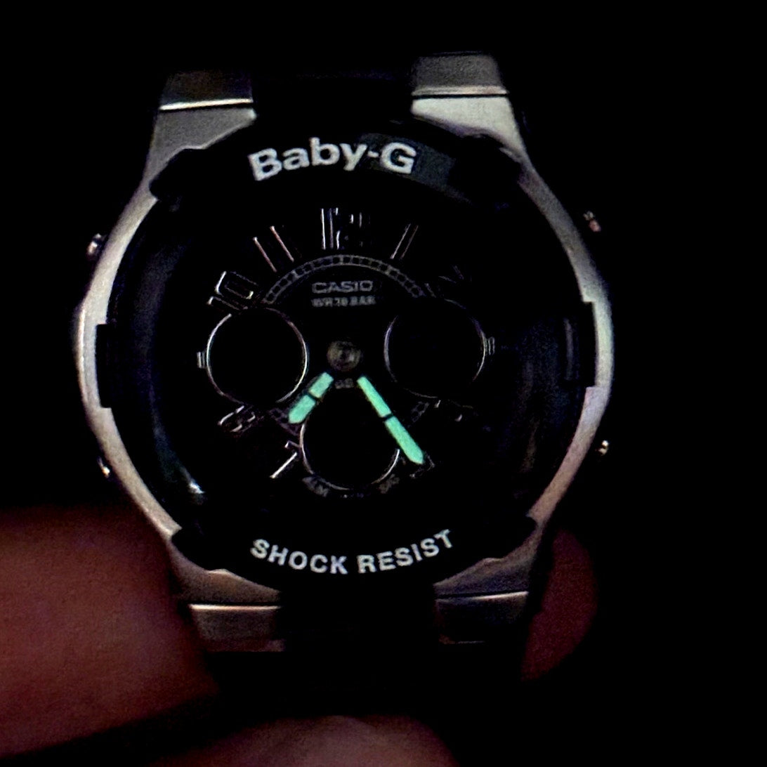 Casio Baby-G BGA110-1B2 Analog Digital Black Women’s Watch Discontinued