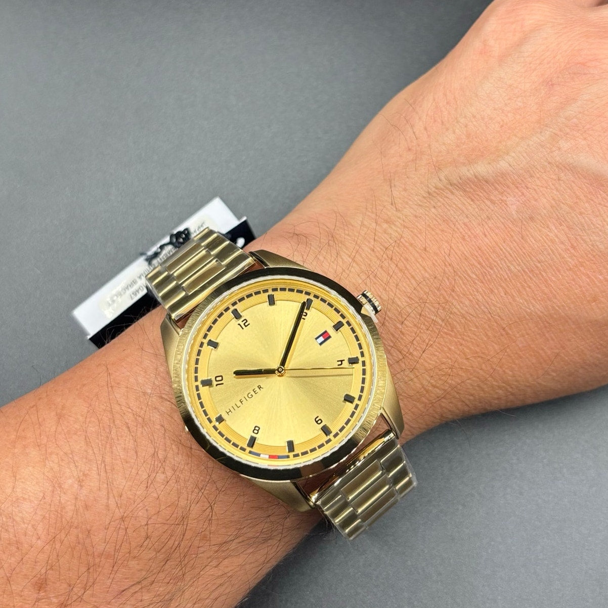 Tommy Hilfiger Griffin 1710457 Men’s 43mm Gold Stainless Steel Quartz NIBWT
