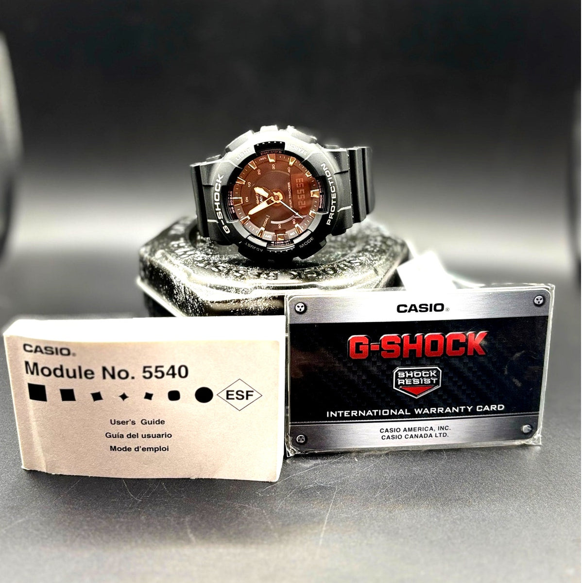 Casio G-Shock GMA-S130PA-1A Black Pink Gold Step Tracker NIBWT Discontinued