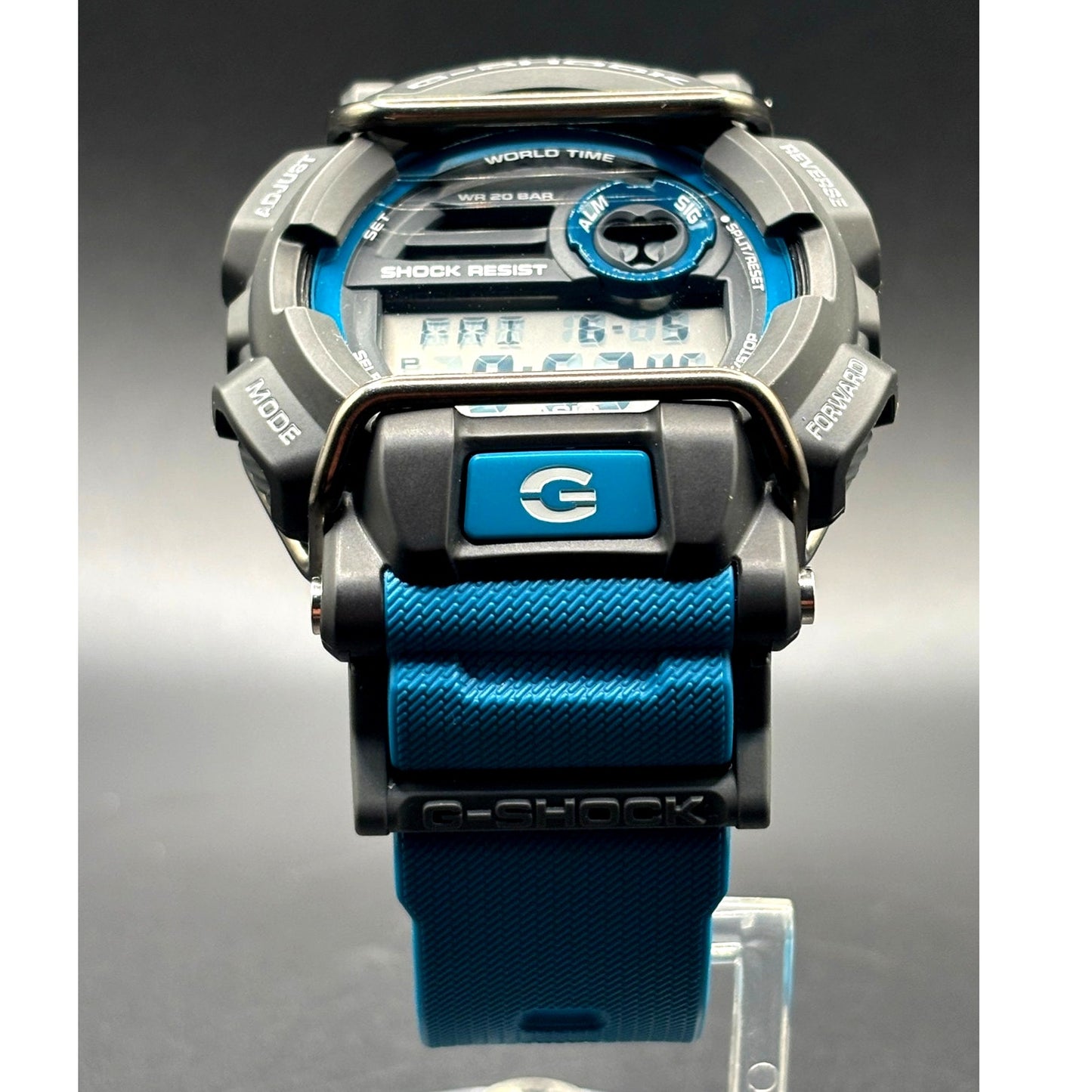 Casio G-Shock GD-400-2 Blue Gray Digital World Time Men's Watch Discontinued
