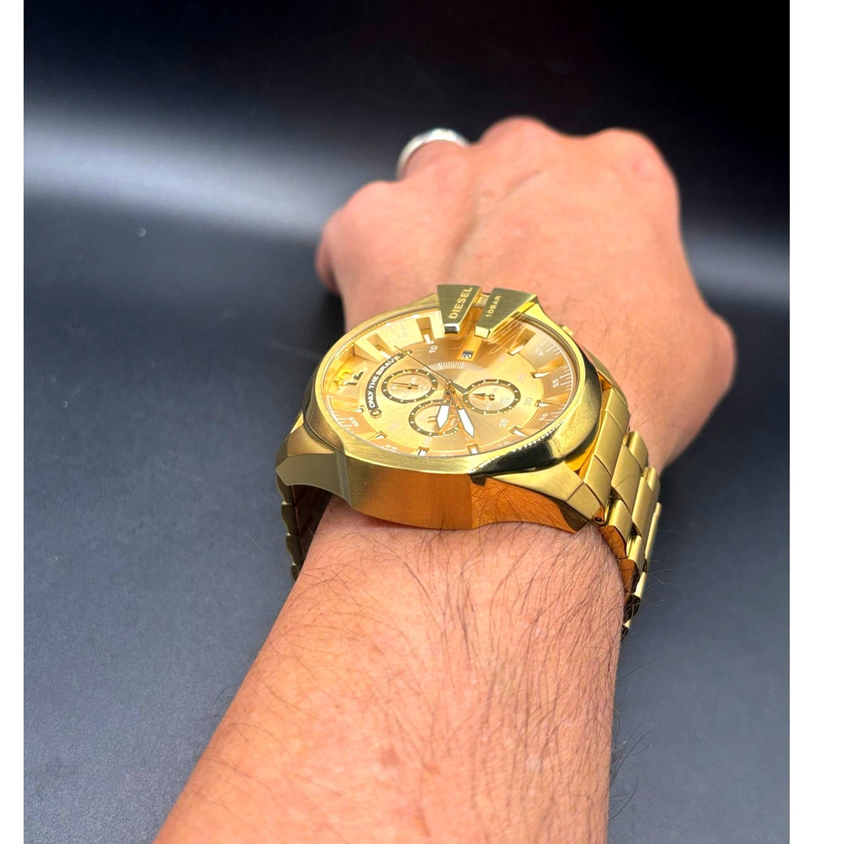 Diesel Mega Chief DZ4360 Gold Tone 51mm Chronograph Men’s Watch