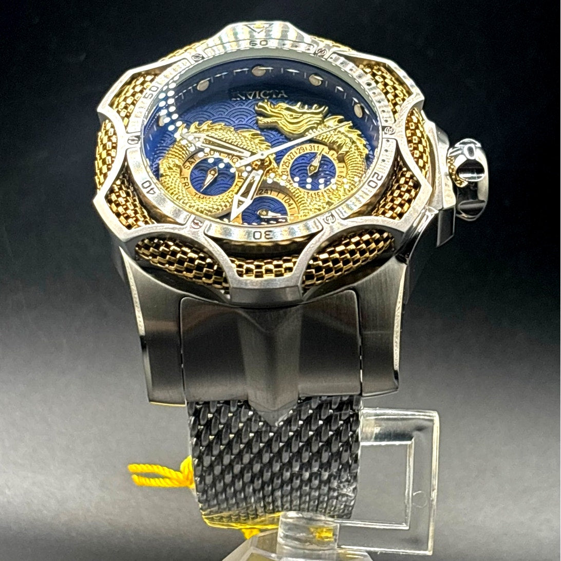 Invicta Venom Draconis 49189 Dragon Blue Dial Men’s Watch 53mm NIBWT