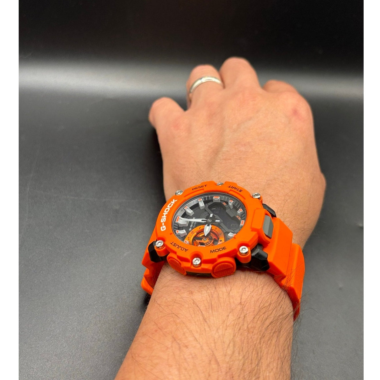 Casio G-Shock GA-2200M-4A Carbon Core Guard Orange Analog Digital Watch