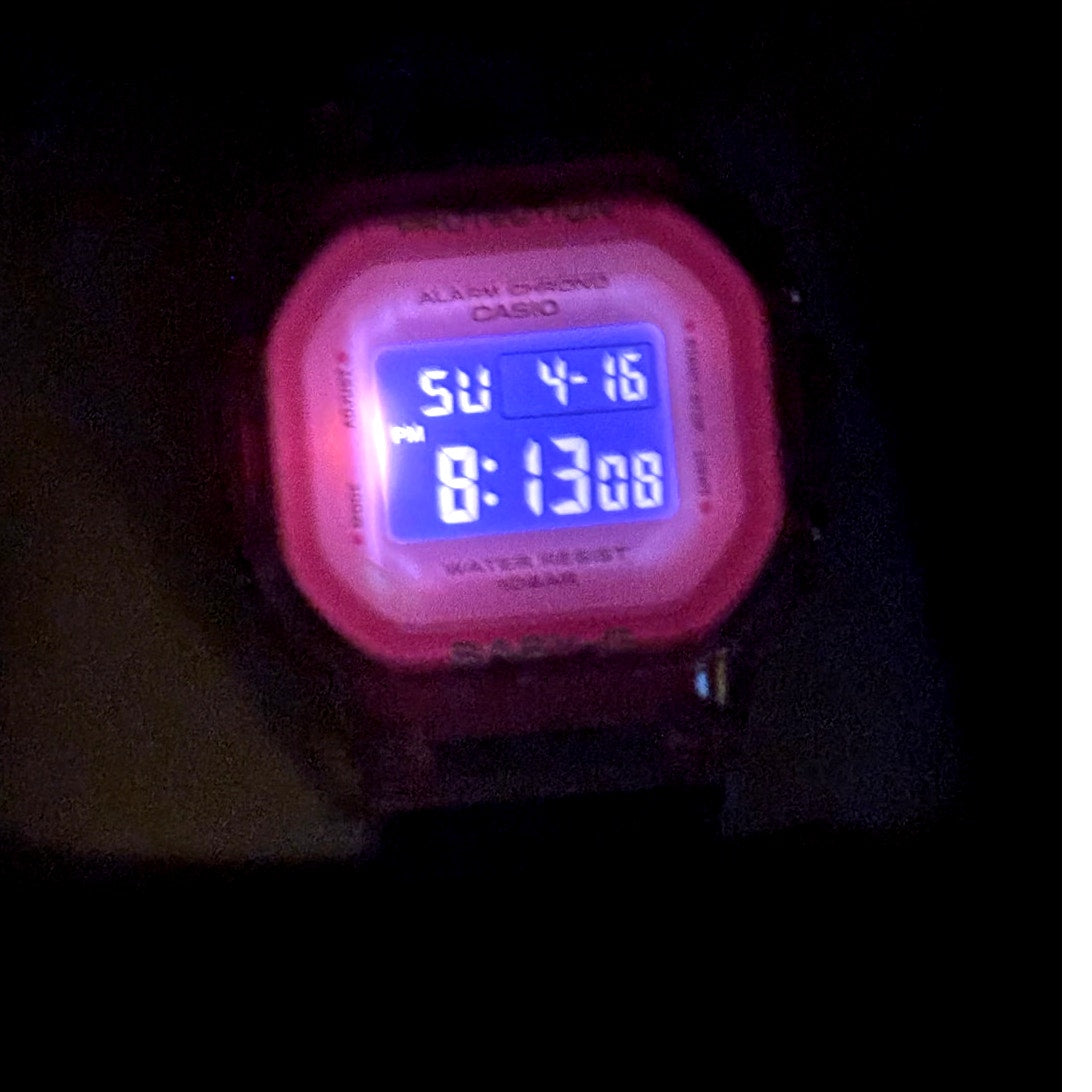 LWS Pink Ice Baby-G BGD565SJ Clear Strap Digital Mod Women's Watch