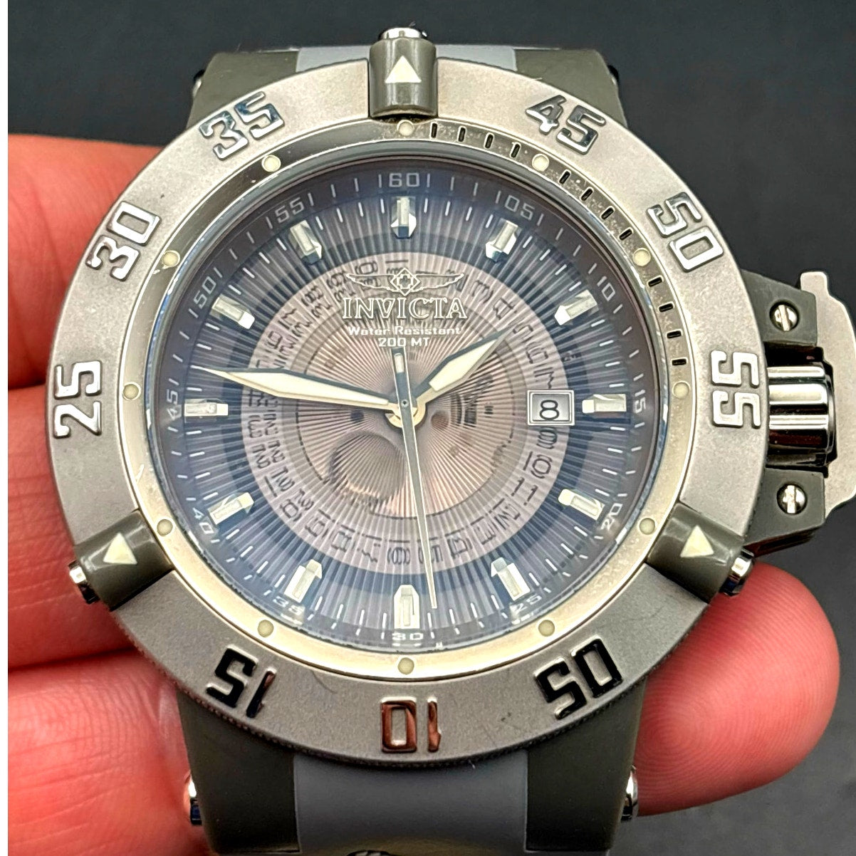 Invicta 10105 Subaqua NOMA III Grey Dial Rubber Strap 50mm Watch NIBWT