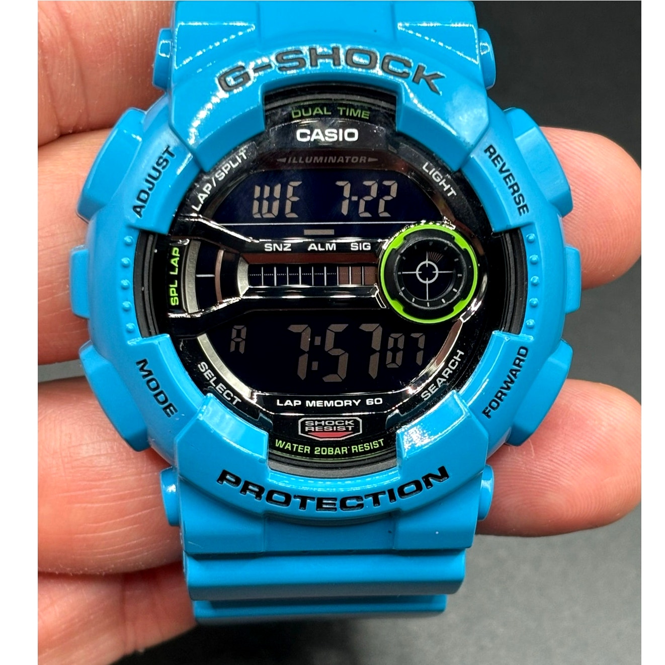 Casio G-Shock GD-110-2 Azure Blue Digital 200M Men's Watch NIB