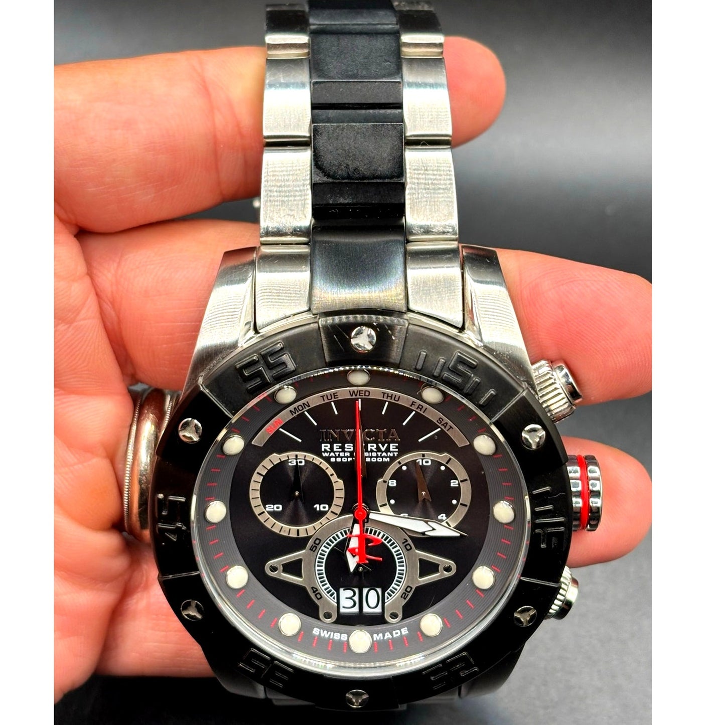 Invicta Reserve Leviathan II 0329 Swiss Made Chronograph 53mm Watch OOS