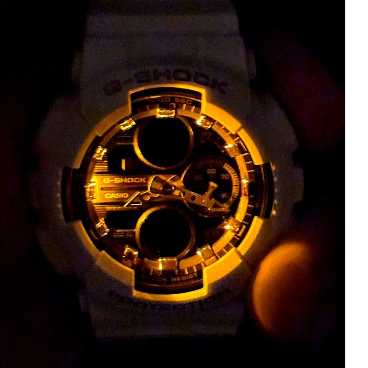 Casio G-Shock GMA-S140M-7A White Rose Gold Analog Digital Women's Watch NIB