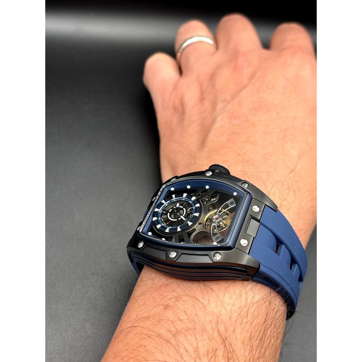 Invicta S1 Rally Torque 49036 Automatic Skeleton Dial Mens Watch 44mm Blue NIB