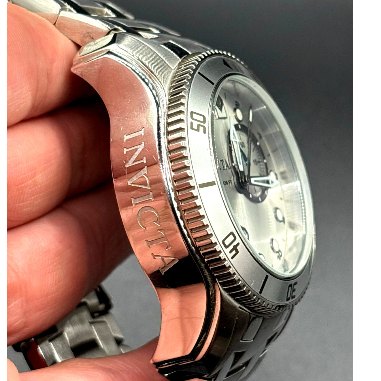 Invicta Pro Diver 6091 GMT 49mm Silver Dial Swiss Quartz Men's Watch