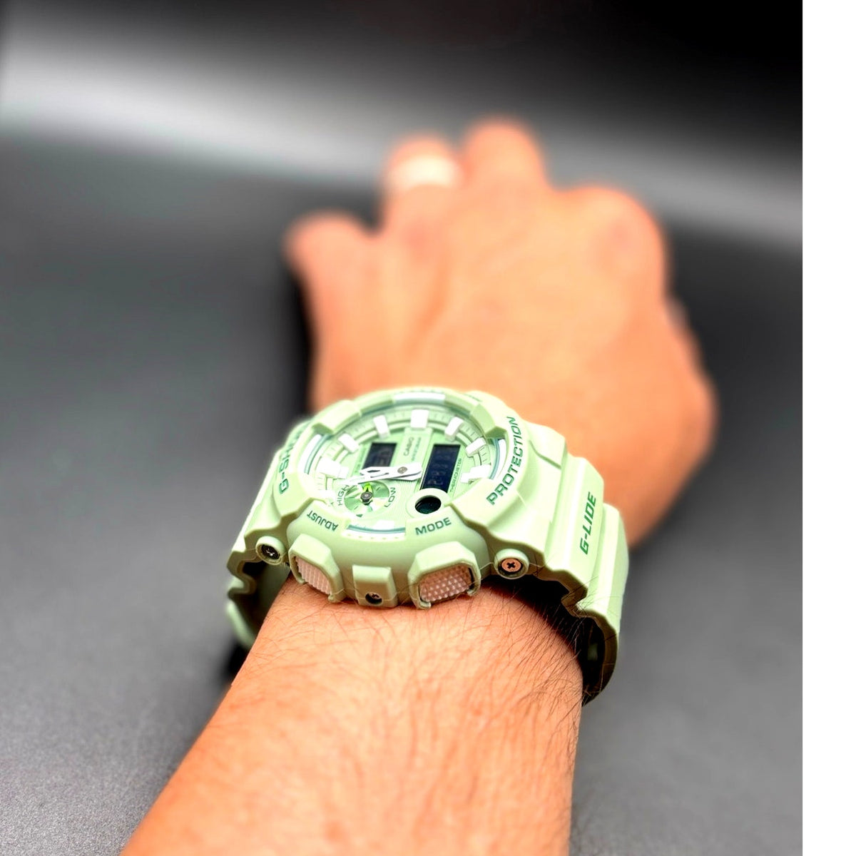 Casio G-Shock G-LIDE GAX-100CSB-3A Pastel Green Moon Tide Thermometer Watch