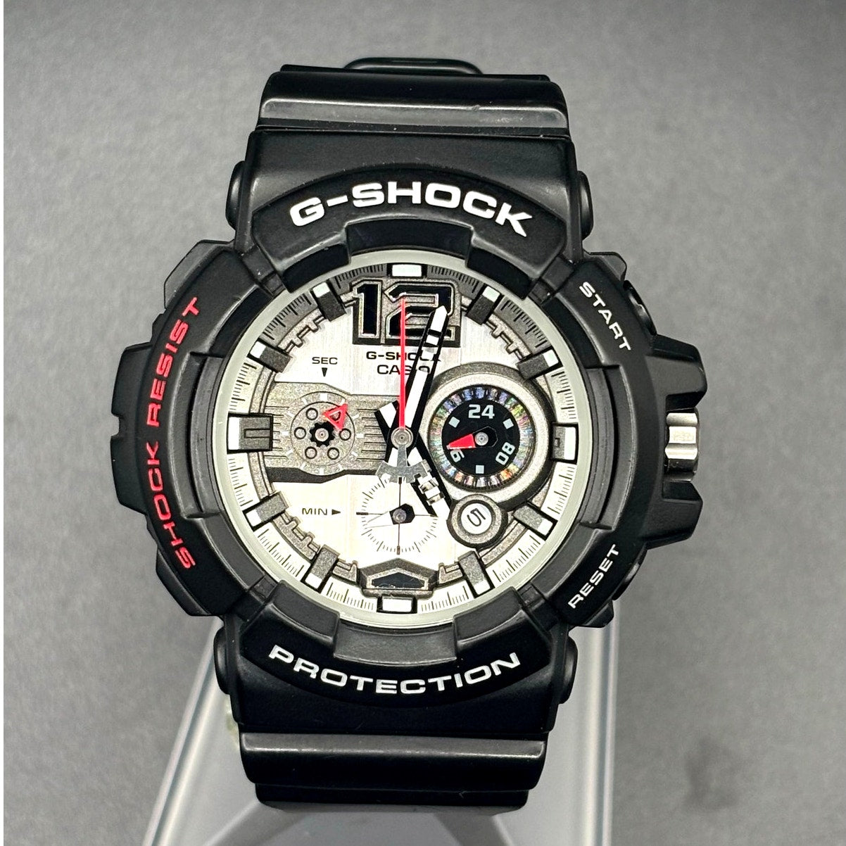 Casio G-Shock GAC-110-1A Analog Chronograph Black Silver 200M Watch