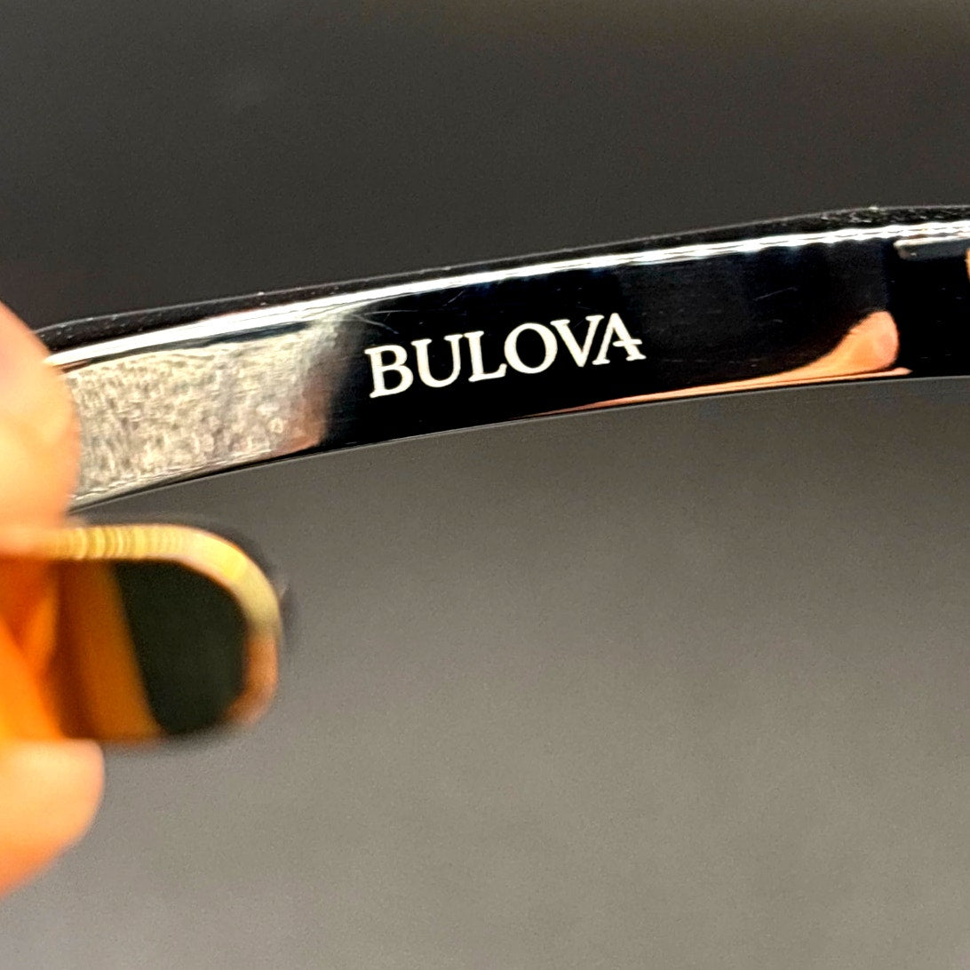 Bulova Two Tone Stainless Steel Open Cuff Bracelet Unisex Small NIB