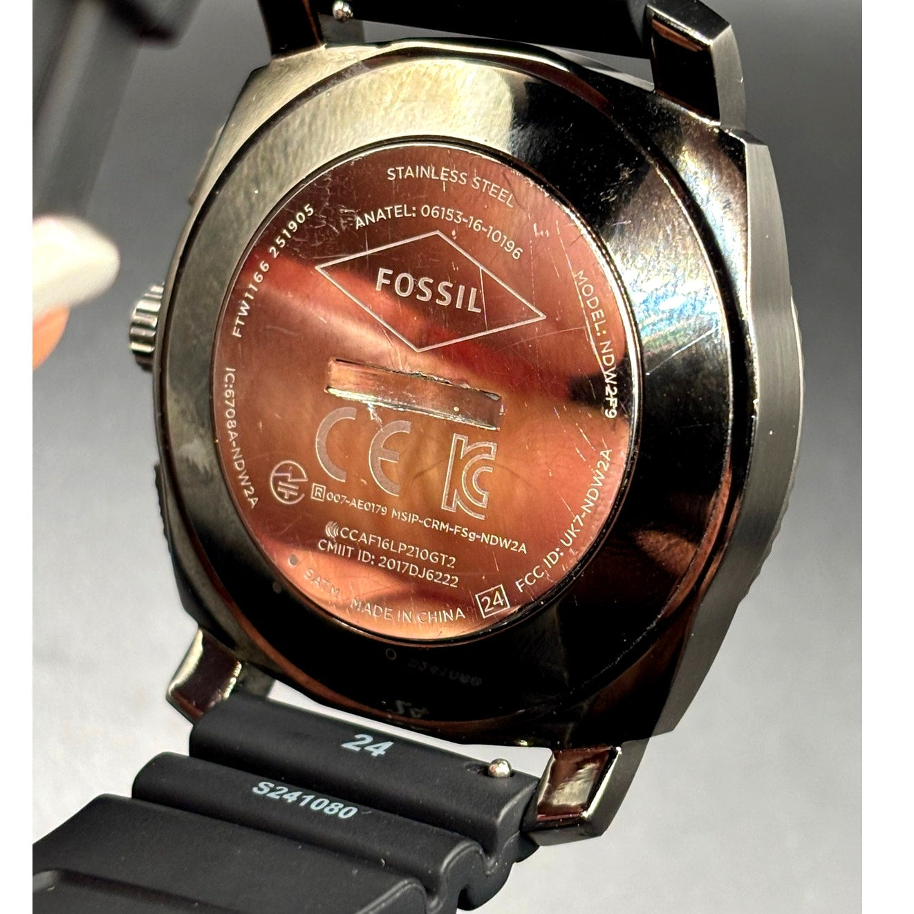 Fossil Q FTW1166 Machine Hybrid Smartwatch Black Steel 45mm Men’s Watch