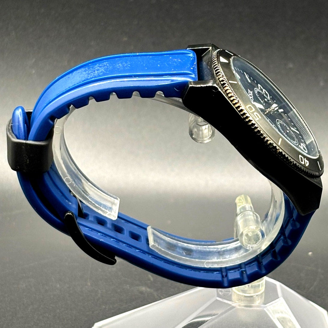 Fossil Flynn BQ2016 Multifunction Dive Style Blue Silicone Men's Watch 45mm